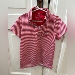 Fieldstone Red and White Striped Kids Polo Shirt
